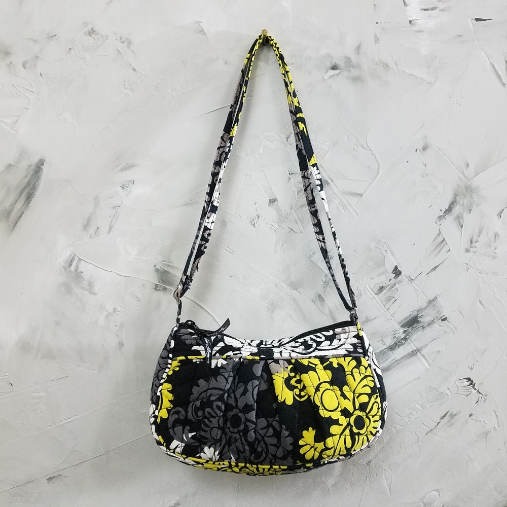 VERA BRADLEY Petite "Baroque" Black Shoulder Bag